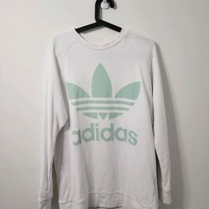 Adidas men's M trefoil logo crewneck sweater